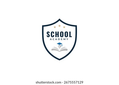 Vector de diseño de logotipo de insignia escolar