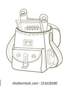 School bag. Back To School. Vector Illustrations