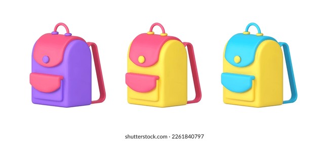 School Girl Putting Textbook Backpack Stock Vector (Royalty Free