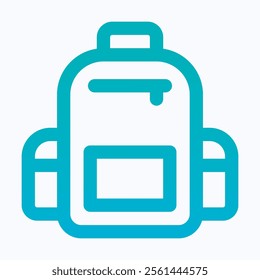 School Bag, Backpack, Sports Knapsack Vector Icon, Isolated Lineal Gradient Icon.