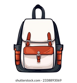 School bag or bagpack isolated, school element. Back to school and education concept