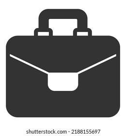 Bolsa escolar para libros y cuadernos - icono, ilustración sobre fondo blanco, estilo glifo
