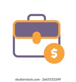 Schultasche Aktenkoffer auf Füllsymbol