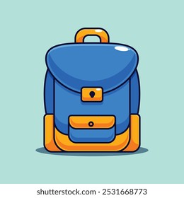 Elemento de diseño para el cartel, folleto, Web, mascota, etiqueta engomada, logotipo e icono. Ilustración vectorial de la escuela.