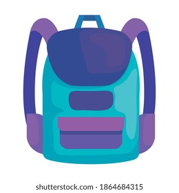 School bag design, Education class lesson and knowledge theme Vector illustration