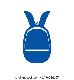 School bag design vector blue color for education needs