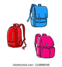 school bag design, vector icon