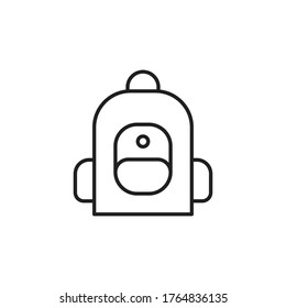 school bag education icon vector sign symbol isolated