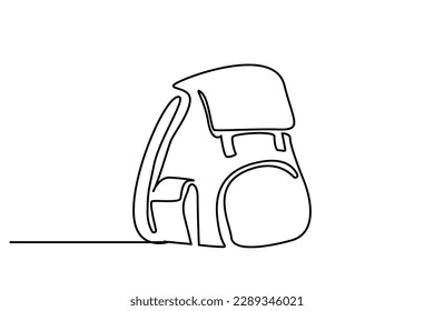 school bag education retro line