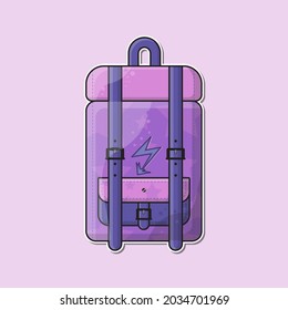 Schultasche-Gerät flachen Stil Symbol Free Vektorgrafik