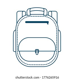 school bag equipment isolated icon vector illustration design