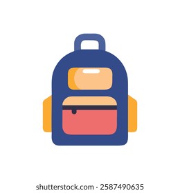 School Bag Flat Icon for Education