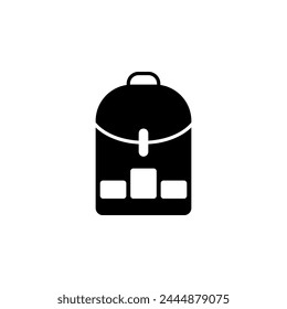 School Bag flat vector icon. Simple solid symbol isolated on white background