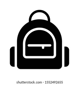 school bag glyph flat icon