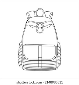 School Bag Hand Drawn Clipart Vector Stock Vector (Royalty Free ...