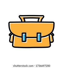 school bag hand drawn icon vector design