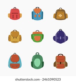 School bag hand drawn vector illustration