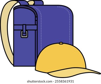 A school bag and a hat are essential items for elementary school students.