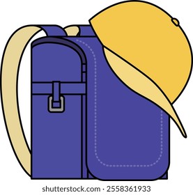 A school bag and a hat are essential items for elementary school students.