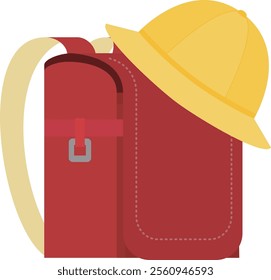 A school bag and a hat are essential items for elementary school students.