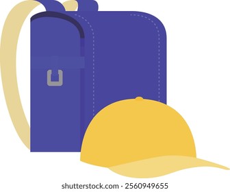 A school bag and a hat are essential items for elementary school students.