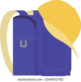 A school bag and a hat are essential items for elementary school students.