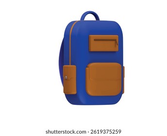school bag icon 3d illustration render

