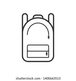 School Bag Icon. Back Pack Illustration As A Simple Vector, Trendy Sign & Symbol for Design and Websites, Presentation or Application.