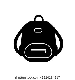School bag icon. Backpack glyph vector design. Isolated vector illustration. 