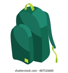 School bag icon in cartoon style isolated on white background vector illustration