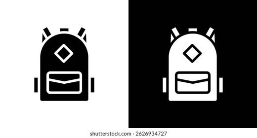 School bag icon concept, vector illustration