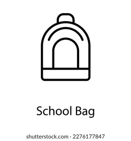 School bag icon design stock illustration