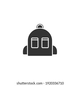 School bag icon design template vector isolated illustration