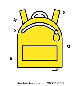 School bag icon design vector