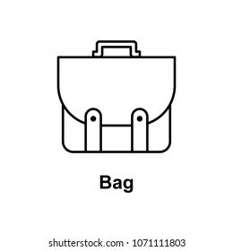school bag icon. Element of school icon for mobile concept and web apps. Thin line icon for website design and development, app development. Premium icon on white background
