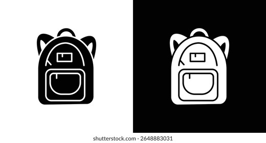 Icono de bolso de escuela de un Vector de estilo plano