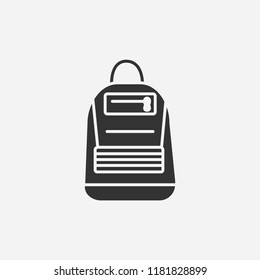 School bag icon illustration,vector education sign symbol