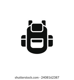 School bag icon isolated on white background. Backpack icon