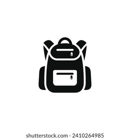 School bag icon isolated on white background. Backpack icon