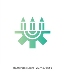 school bag icon with isolated vektor and transparent background
