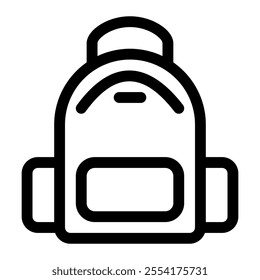 School bag icon with line style