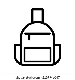 icono del bolso escolar sobre fondo blanco
