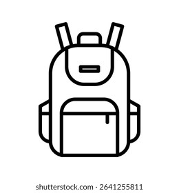 School bag icon outline set sign
