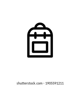 School bag icon with outline style