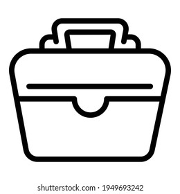 Schultütensymbol. Umfassende Schultasche, Vektorsymbol für Webdesign einzeln auf weißem Hintergrund