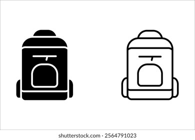 school bag icon, school bag icon over transparent background, School bag icons design template vector isolated, backpack icon symbol sign, The best