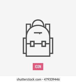 School bag icon. School bag sign.