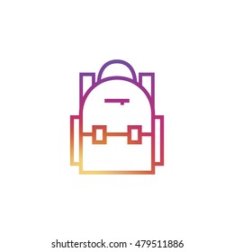 School bag icon. School bag sign.