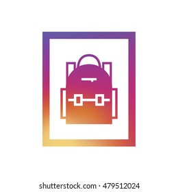 School bag icon. School bag sign.