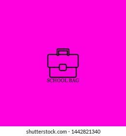 school bag icon sign signifier vector
